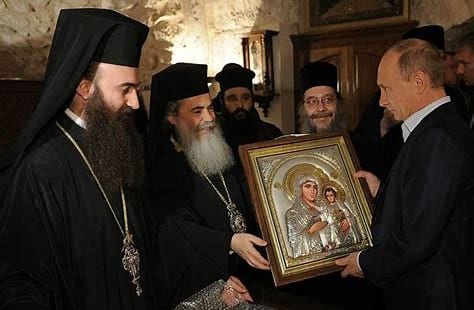 Russia demonstrates faith in God: Vladimir Putin as RUssian Orthodox Christian.