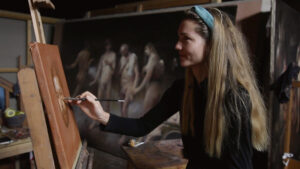 Painter Helene Knoop Learning From the Masters, Doing A Grand Tour - Cave of Apelles, Nerdrum School
