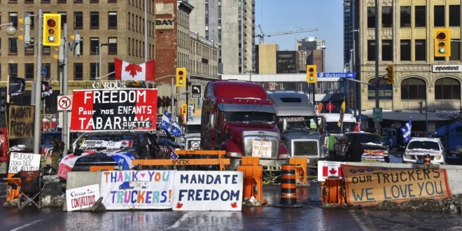 Justin Trudeau dystopian Emergencies Act: Trucker Convoys protest Elite: AFP