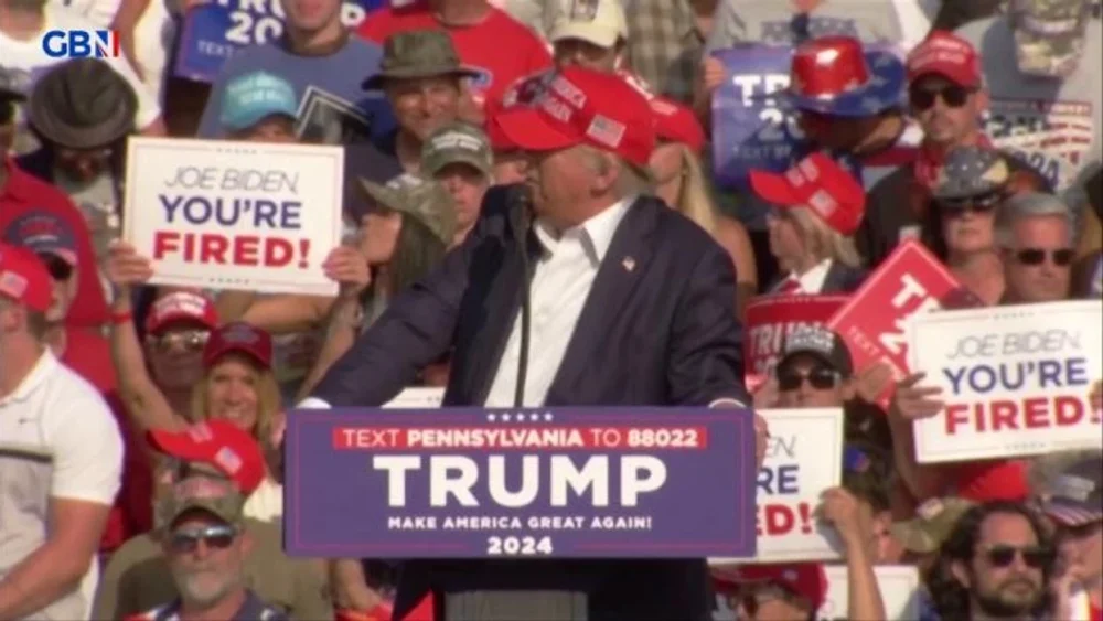 The very moment when the shooting began at the Trump Pennsylvania rally. FOX News.